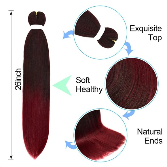 Pre Stretched Braiding Hair 22 I..s 22 Inch (Pack of 6TIB/Bug) - Picture 7 of 8